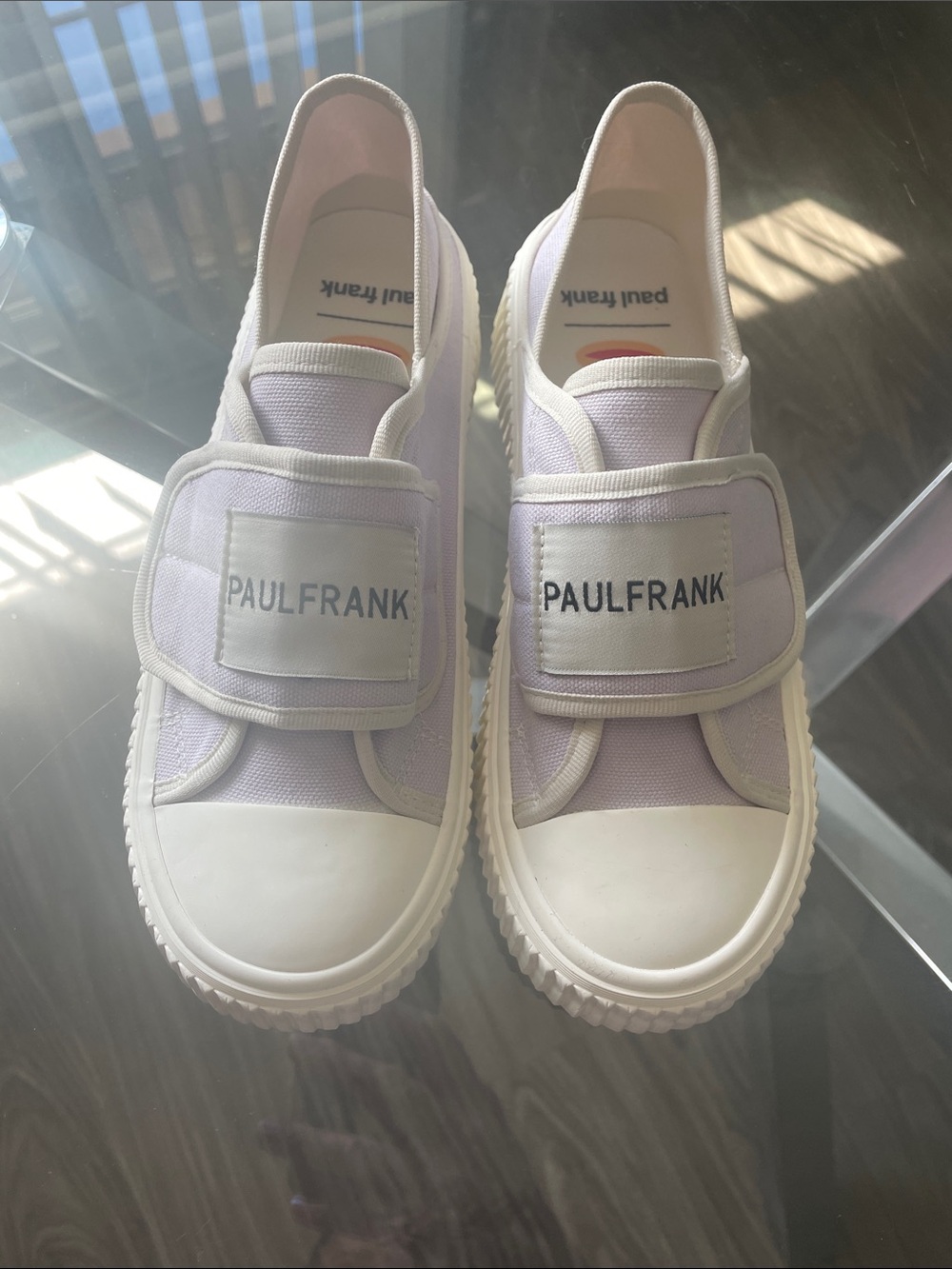Paul Frank Kids Slip-On Sneakers in Lilac and White